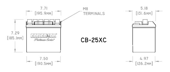 CB-25XC Concorde Aircraft Battery Drawing