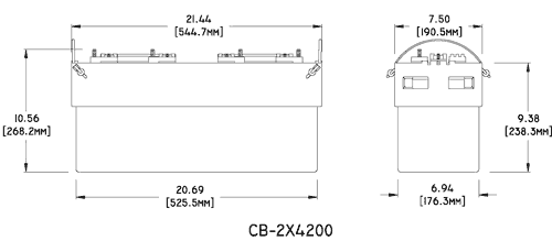 CB-2X4200 Concorde Aircraft Battery Drawing