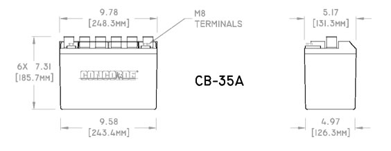 CB-35A Concorde Aircraft Battery Drawing
