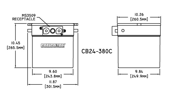 CB24-380C Concorde Aircraft Battery Drawing