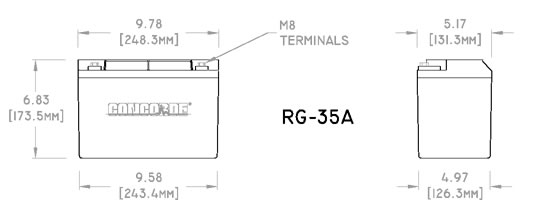 RG-35A Concorde Aircraft Battery Drawing