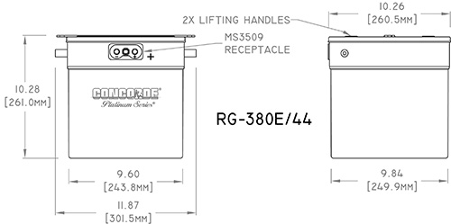RG-380E/44 Concorde Aircraft Battery Drawing