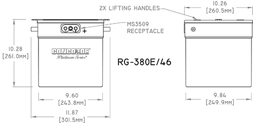 RG-380E/46 Concorde Aircraft Battery Drawing