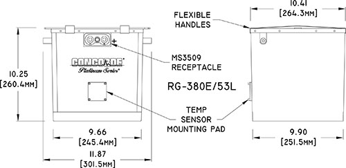 RG-380E/53L Concorde Aircraft Battery Drawing
